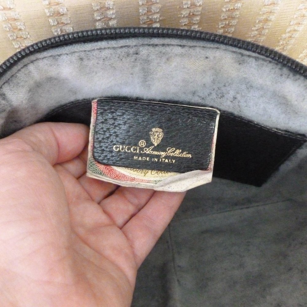 Gucci Navy GG Web Coated Canvas Crossbody Bag - Picture 8 of 10